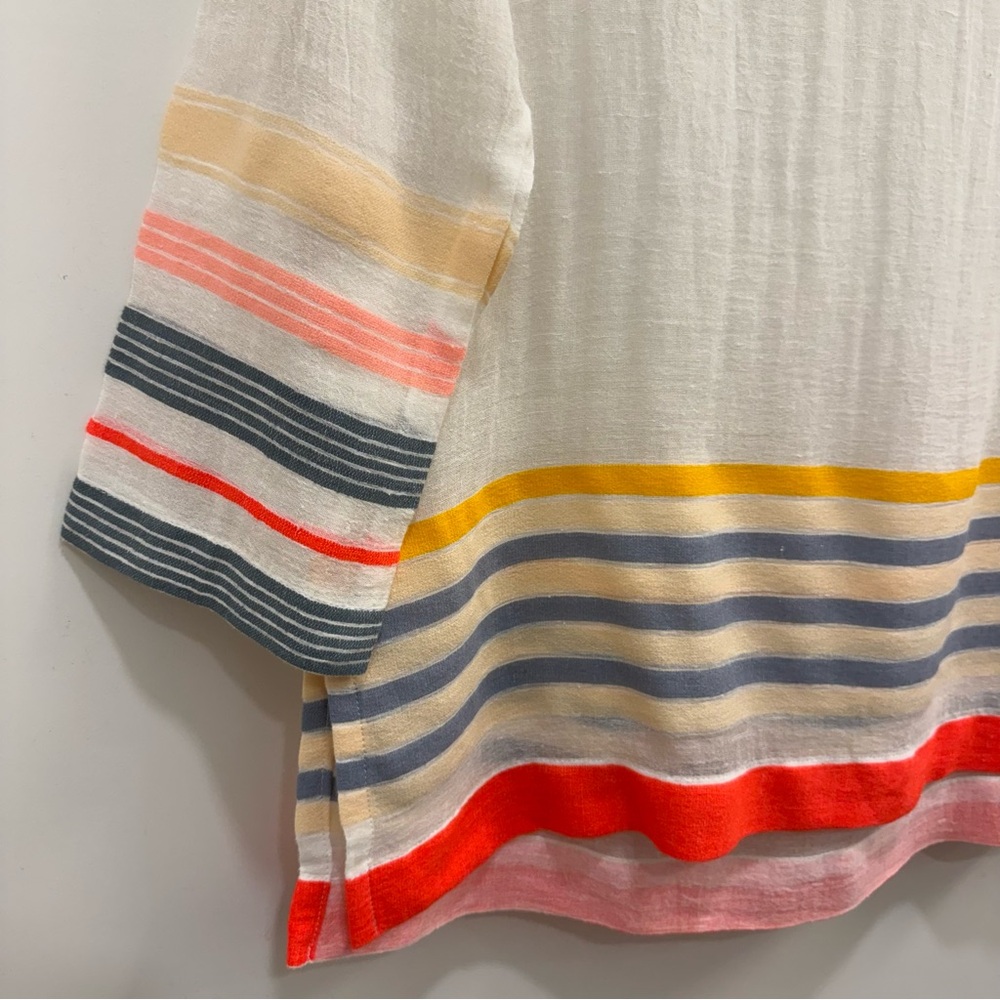 Lemlem Vibrant Striped gauze cotton bikini cover up Tunic size small colorful - Picture 3 of 13